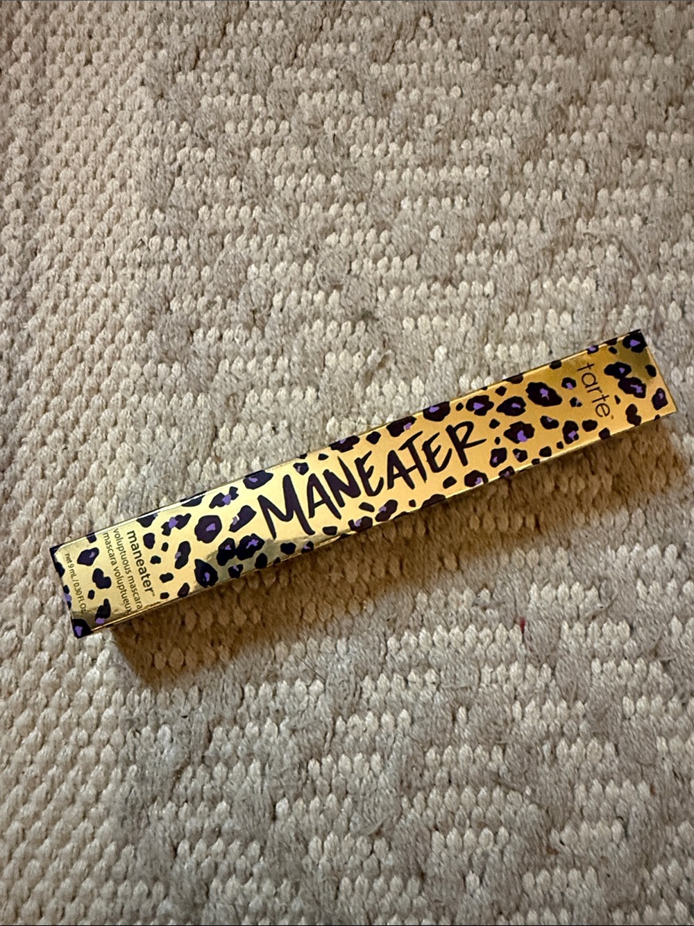 tarte Maneater Voluptuous Mascara in Gold Leopard Packaging